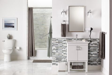 Voss - Soporte en cromo para secador de cabello - YB5170CH - Moen