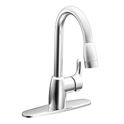 Llave extraíble de un maneral para cocina con acabado en cromo