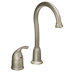 Llave monomando inoxidable con arco alto para bar
