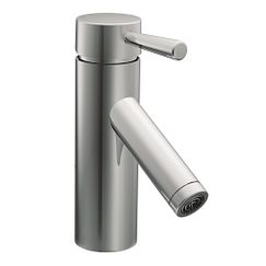 Llave monomando para baño de arco bajo, con acabado en cromo