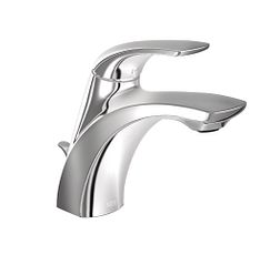 Llave monomando para baño de arco bajo, con acabado en cromo