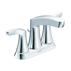 Llave con acabado en cromo para baño