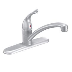 Llave monomando de cromo pulido y arco bajo para cocina