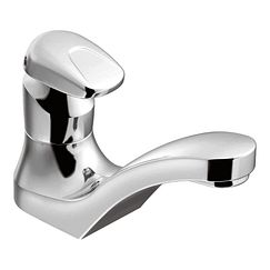 Llave monomando con acabado en cromo con medidor para lavabo
