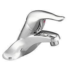 Llave monomando para baño de arco bajo, con acabado en cromo