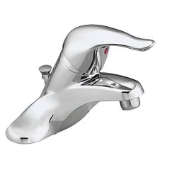 Llave monomando para baño de arco bajo, con acabado en cromo