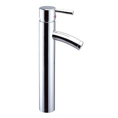 Llave monomando para baño de arco bajo, con acabado en cromo