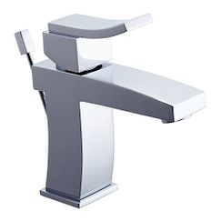 Llave monomando para baño de arco bajo, con acabado en cromo
