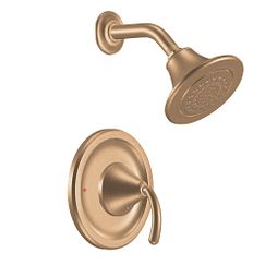 Sólo regadera en acabado de bronce cepillado Posi-Temp®