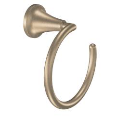 Toallero de argolla en bronce cepillado
