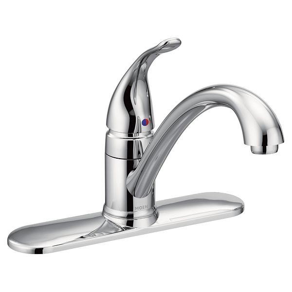 Torrance Chrome One Handle Low Arc Kitchen Faucet 7081 Moen