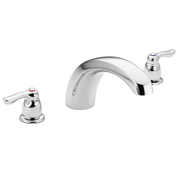 Chateau chrome two-handle low arc roman tub faucet - T990 - Moen Chateau chrome two-handle low arc roman tub faucet - T990 - Moen